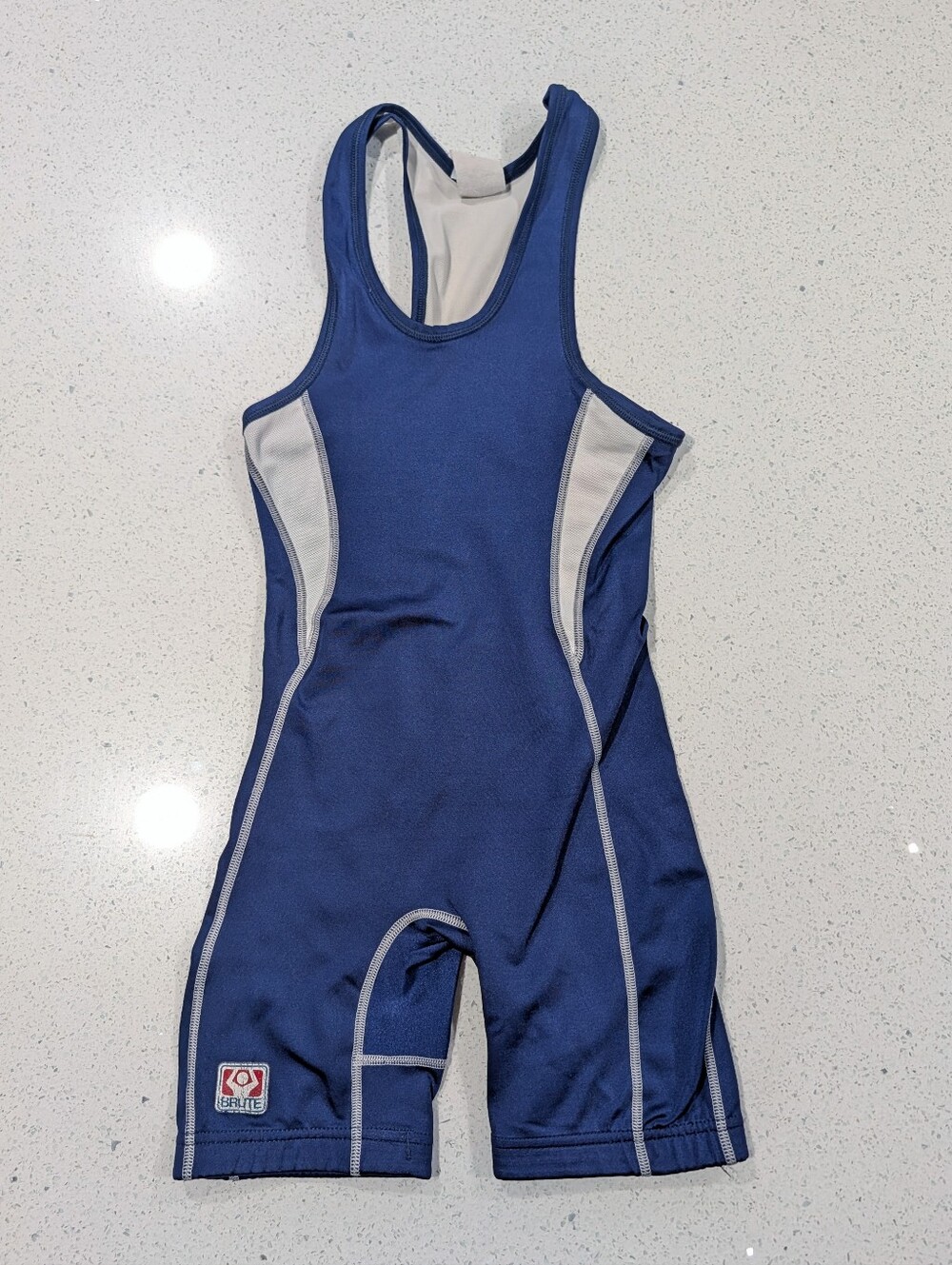BRUTE Boy Gymnastics Jersey Wrestling Leotard Singlet Mens Adult Extra Small Blu